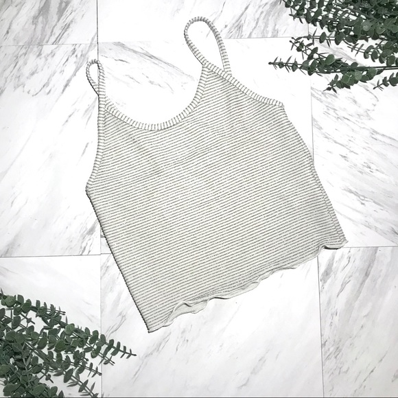 Urban Outfitters Tops - Urban Outfitters Sparkle Stripe Crop Tank